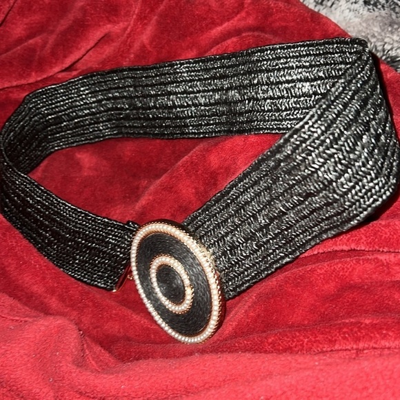 Vintage Wide Natural Straw Round Buckle Belt  Women’s Size XS - Picture 11 of 13